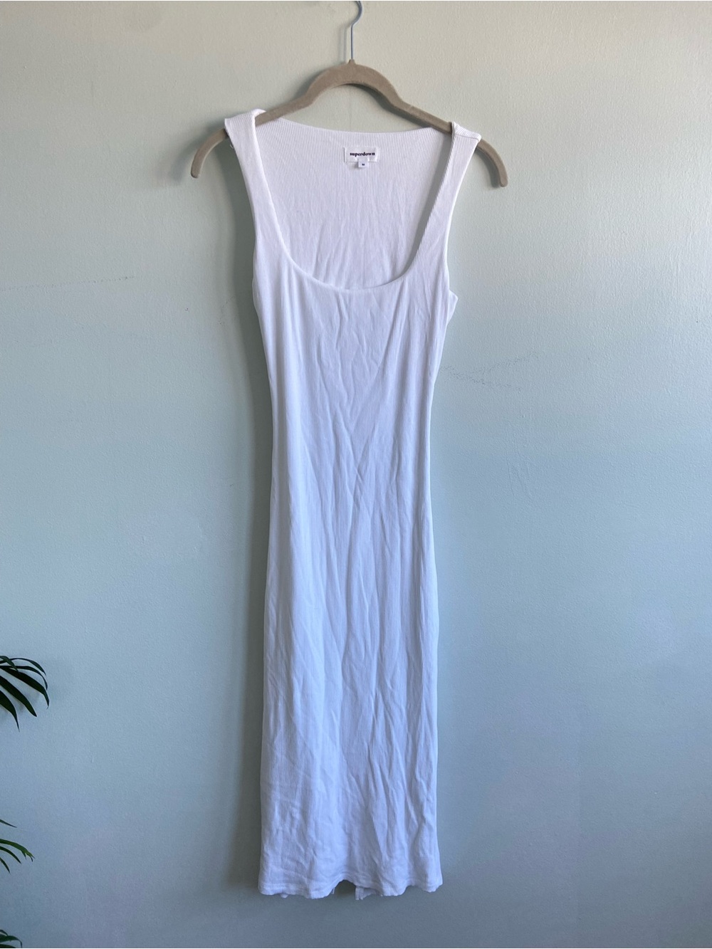 superdown White Sleeveless Midi Tank Dress
